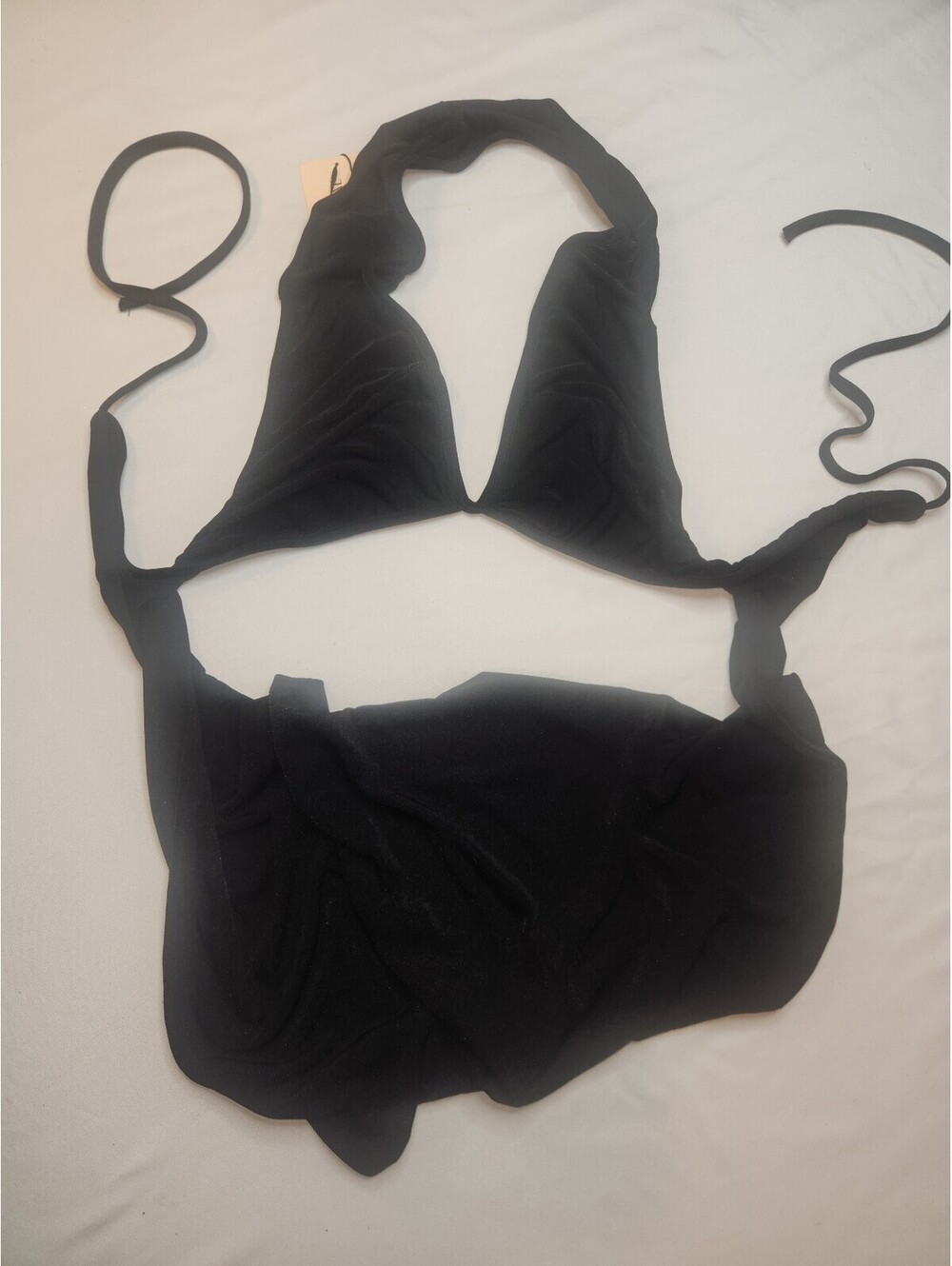 SHEIN BAE black halter bikini set